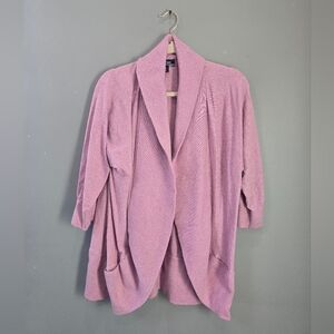 Lands' End Pink Cardigan Size Large